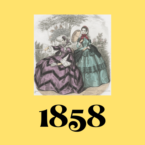 rycina z modą z 1858 roku