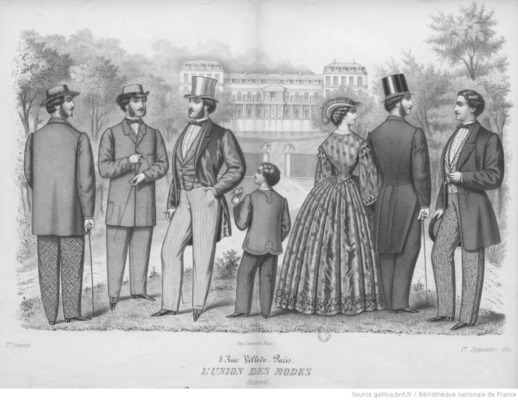 Moda męska z września 1860 roku