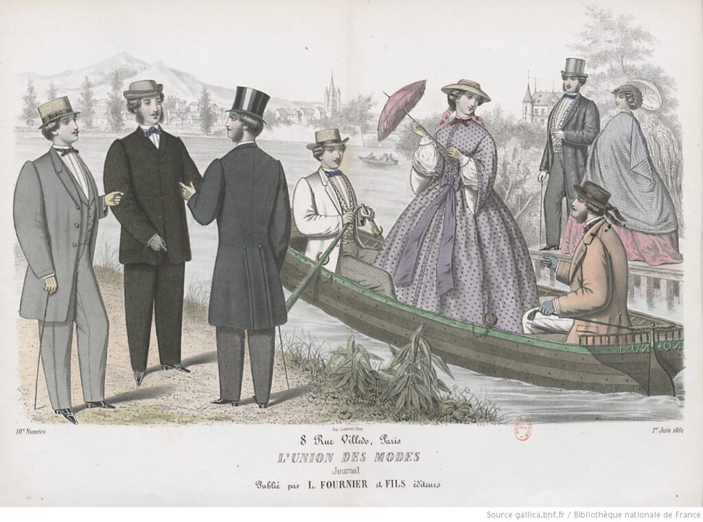 Male and female fashion from 1861 June.