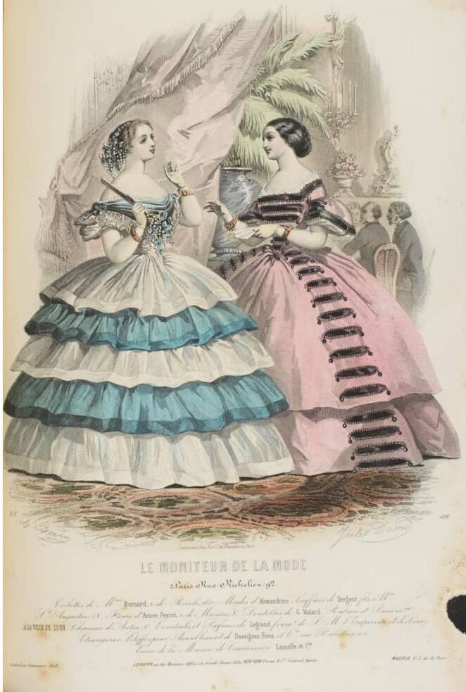1858 Moniteur de la Mode- january fashion plate