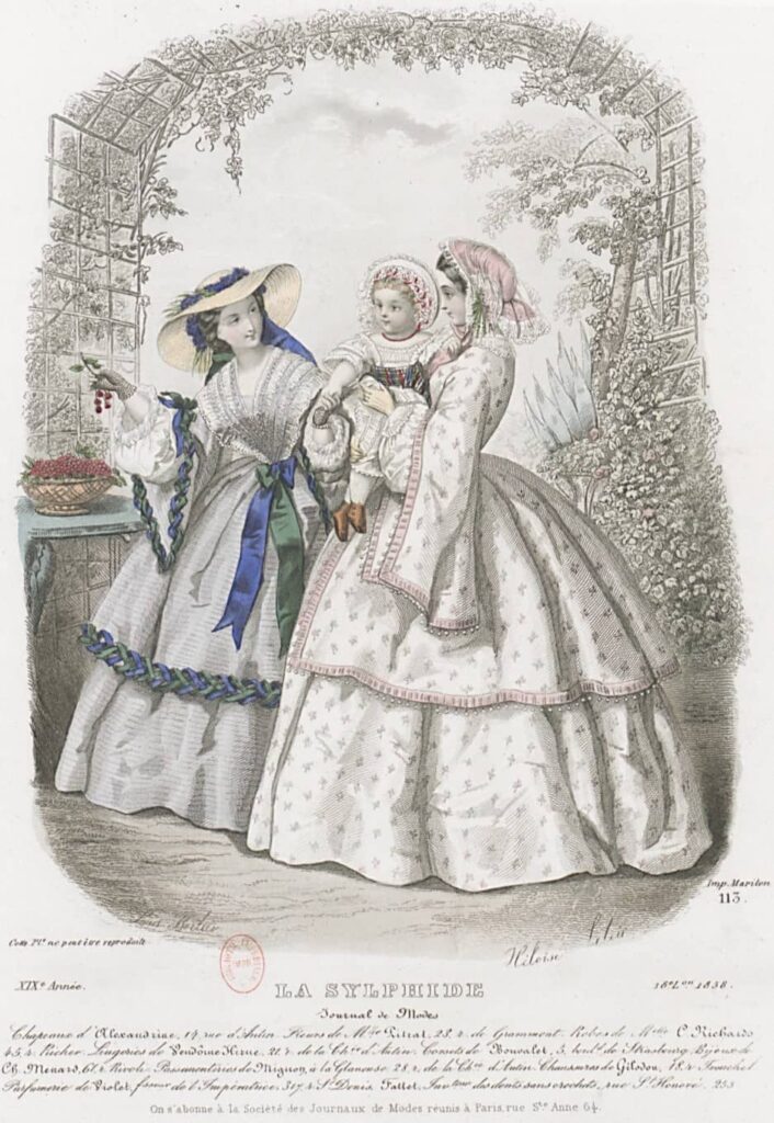 1858 suknie krynoliny