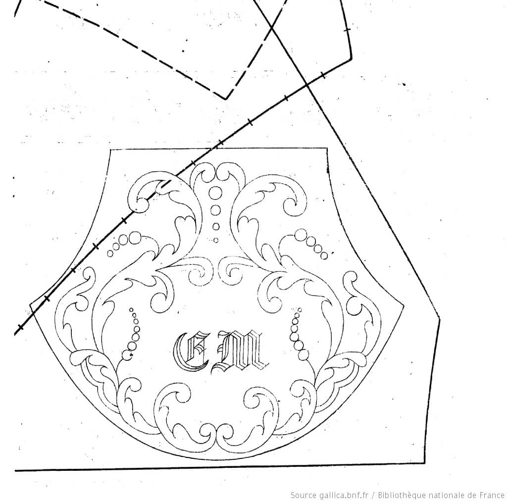 1858 haftowany portfelik