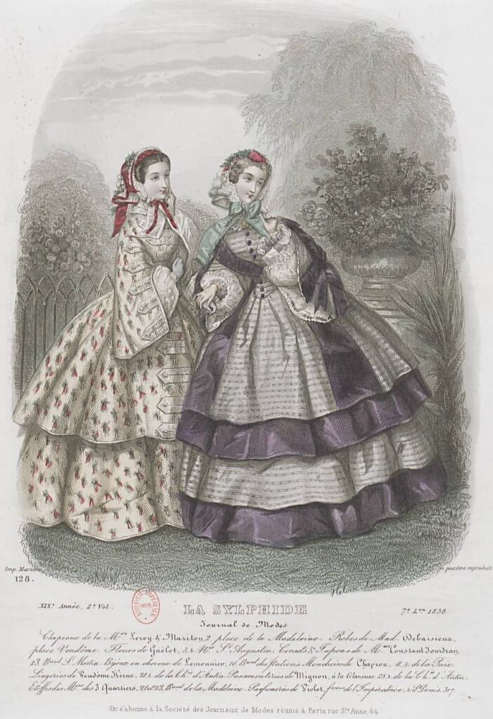 1858 rycina z modą