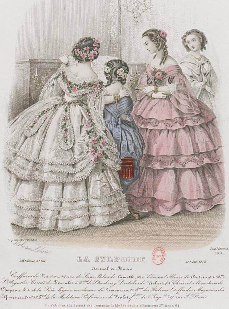 1858 suknie balowe