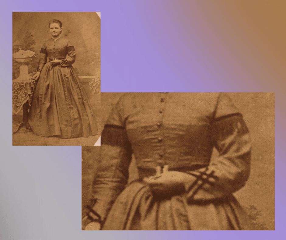 suknia historyczna lata 1860.