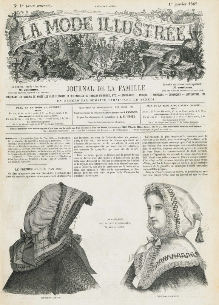 1862 "La Mode Illustree" nr 1 okładka